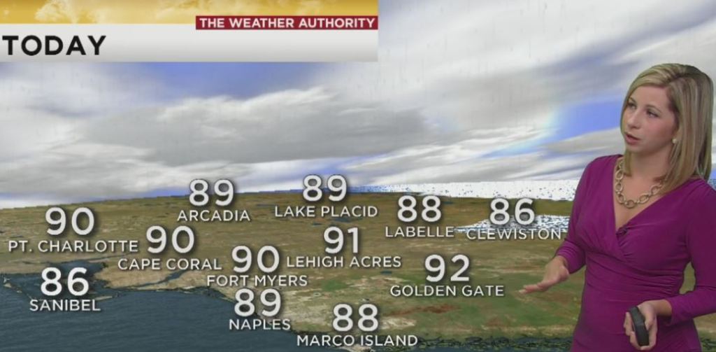 WEATHER: Scattered showers and thunderstorms Saturday, with highs around 90