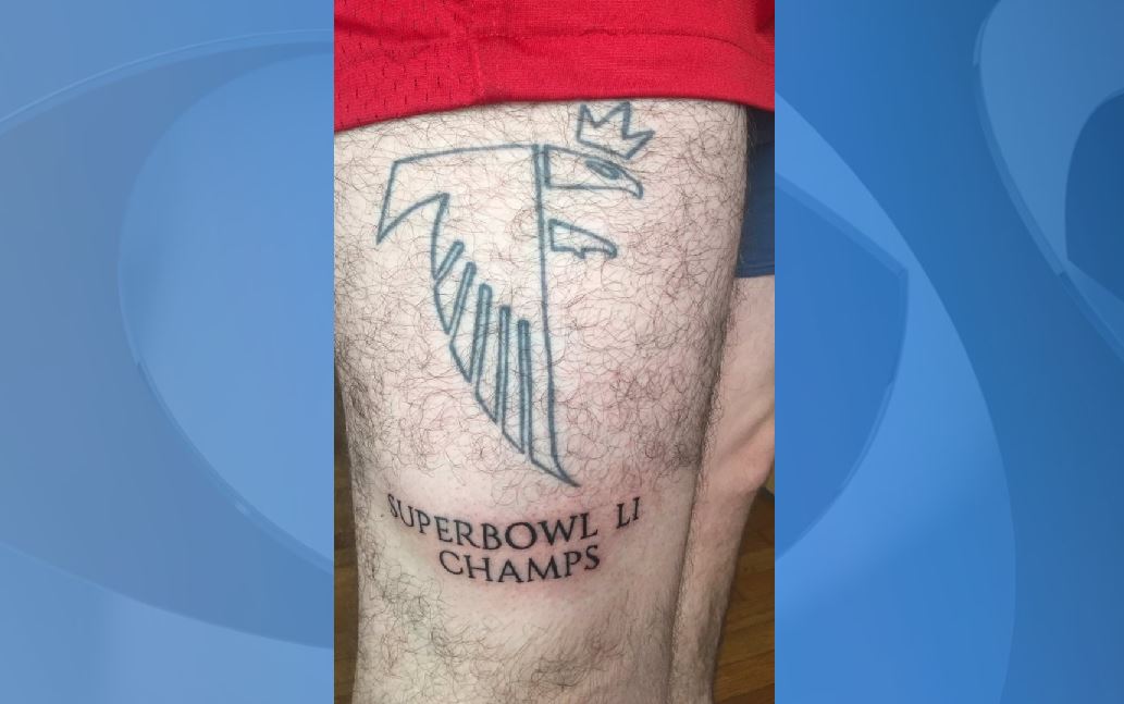 Lions fan gets tattoo forecasting the team as Super Bowl champs - YouTube