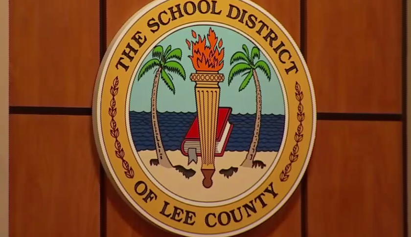 School District of Lee County seal. Photo via WINK News.