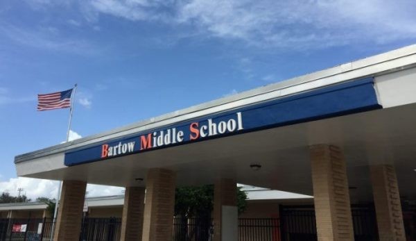 Outside of Bartow Middle School. Photo via Polk County Public Schools.