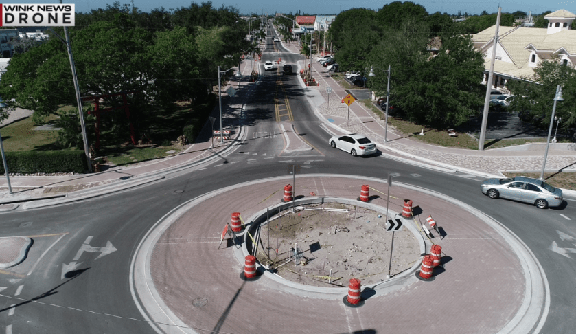 A roundabout being updated. Photo: WINK News