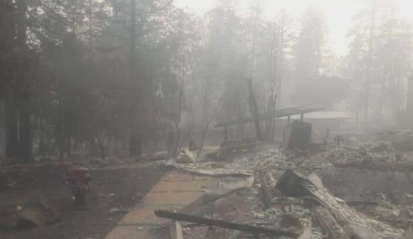 Devestation from the Paradise fires. Photo via WINK News.q