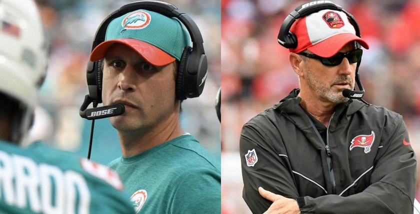 Adam Gase and Dirk Koetter were fired from their head coaching positions. Photo via CBS Sports.