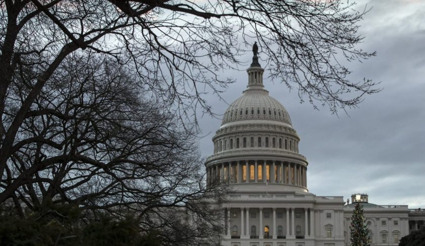 FILE:The Capitol is seen on the first morning of a partial government shutdown, as Democratic and Republican lawmakers are at a standoff with President Donald Trump on spending for his border wall, in Washington, Saturday, Dec. 22, 2018. (AP Photo/J. Scott Applewhite/FILE)