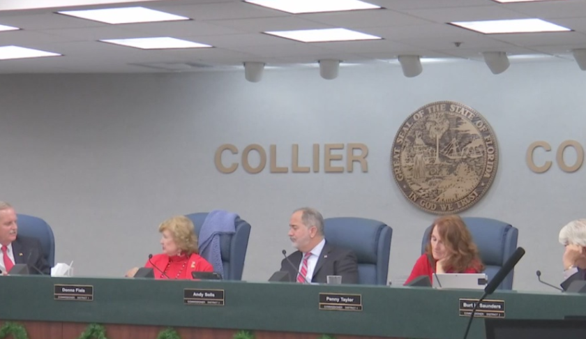 Commissioners meeting on Thursday. Photo via WINK News.