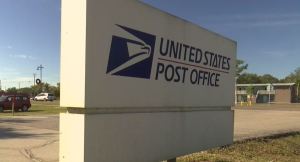 The site of the United States Post Office robbery on Wednesday. Photo via WINK News.