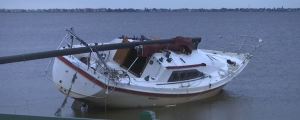 An abandoned boat. (WINK News photo)