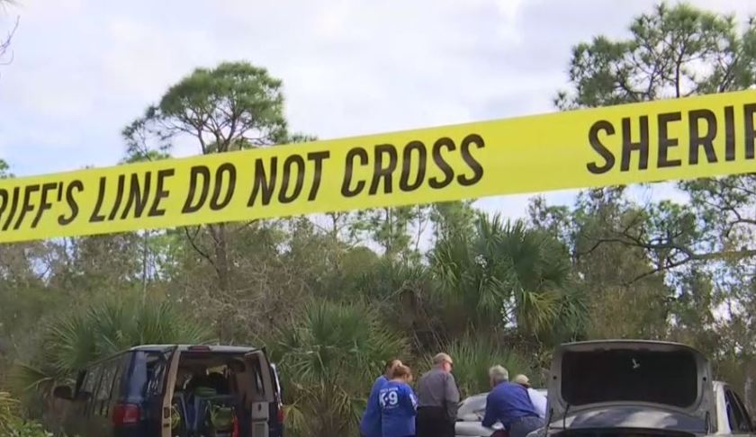 Crime tape closes the scene to the public. WINK News photo.