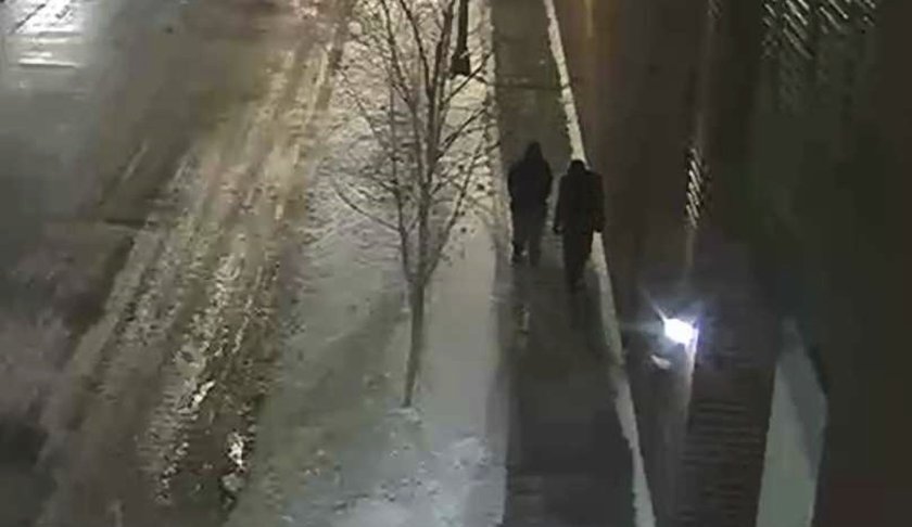 This image provided by the Chicago Police Department and taken from surveillance video shows two people of interest in an attack on "Empire" actor Jussie Smollett walking along a street in the Streeterville neighborhood of Chicago, early Tuesday, Jan. 29, 2019. (Courtesy of Chicago Police Department via AP)