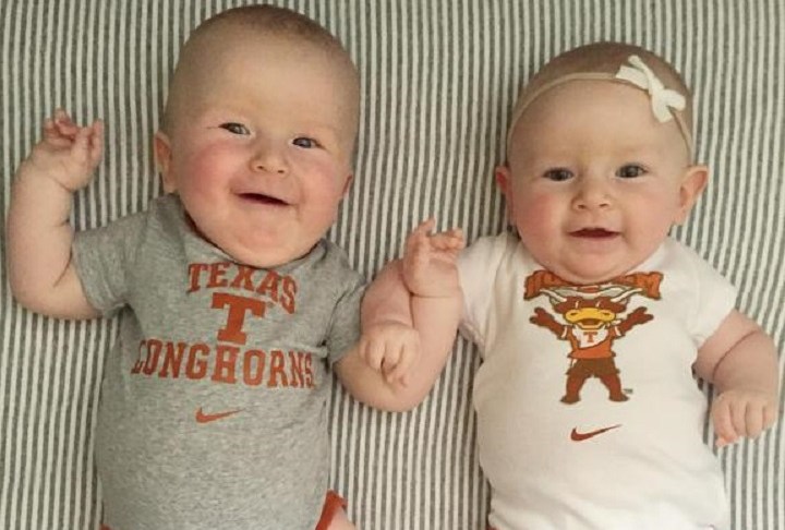 One-year-old twins Adelaide and Gray Carter, who both have a potentially fatal neurosmuscular disease. CBS News photo.