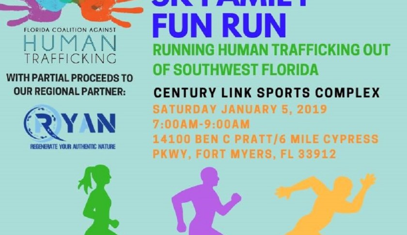 Flyer from the race. Photo via Florida Coalition Against Human Trafficking.