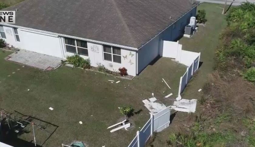 Some of the damages done to the Cherigo home. Photo via WINK News.