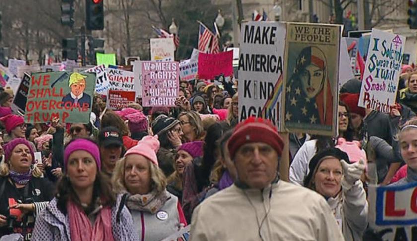 Women's March. Photo via CBS News.