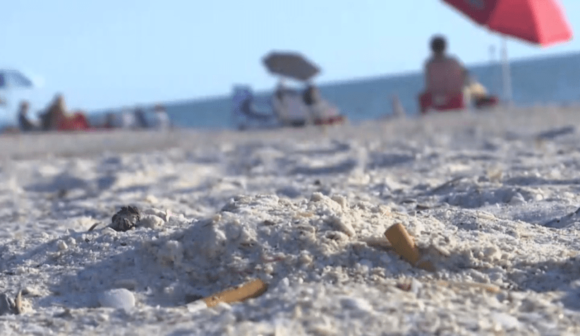 'Butts' on the beach. (WINK News photo)