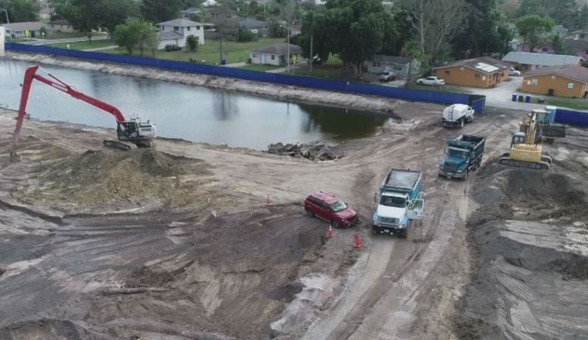 Dunbar sludge site nears completion, Monday, Feb. 18, 2019. (WINK News photo)