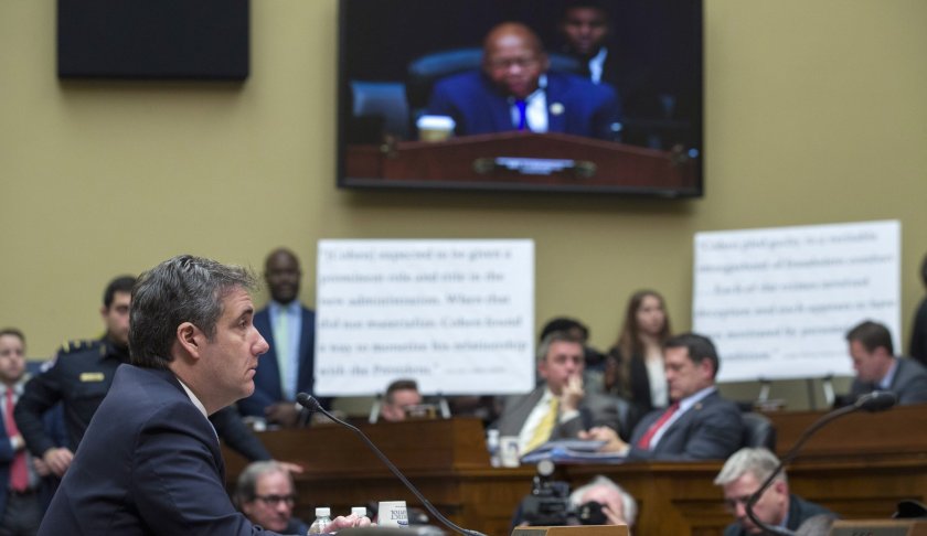 Michael Cohen, President Donald Trump's former lawyer, testifies before the House Oversight and Reform Committee, on Capitol Hill, Wednesday, Feb. 27, 2019, in Washington. (AP Photo/Alex Brandon)