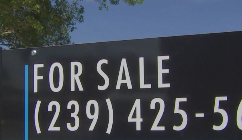 Property for sale sign in Fort Myers Beach. (WINK News photo)