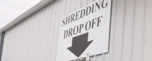 The drop off of information to be shredded at Safeguard Shredding. (WINK News photo)