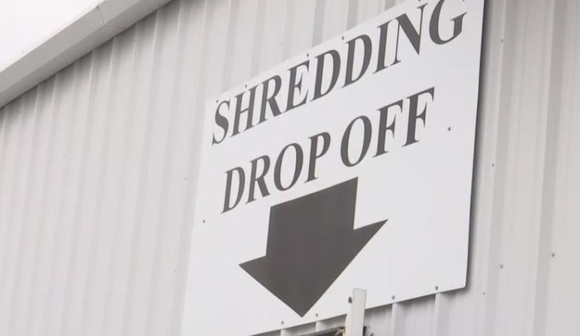 The drop off of information to be shredded at Safeguard Shredding. (WINK News photo)