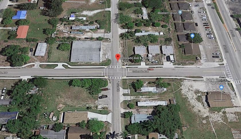 Site of the vehicle vs. pedestrian crash. (Google Maps photo)