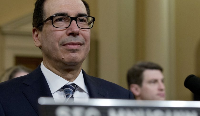 Treasury Secretary Steven Mnuchin testifies before the House Ways and Means Committee on FY'20 budget on Capitol Hill in Washington, Thursday, March 14, 2019. (AP Photo/Jose Luis Magana)