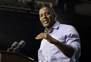 FILE - In this Friday, Nov. 2, 2018 file photo, Democratic gubernatorial candidate Andrew Gillum speaks during a campaign rally, in Miami. Former Florida gubernatorial candidate Gillum faces an administrative hearing Wednesday, April 24, 2019, over allegations he improperly accepted gifts from lobbyists. (AP Photo/Lynne Sladky, File)