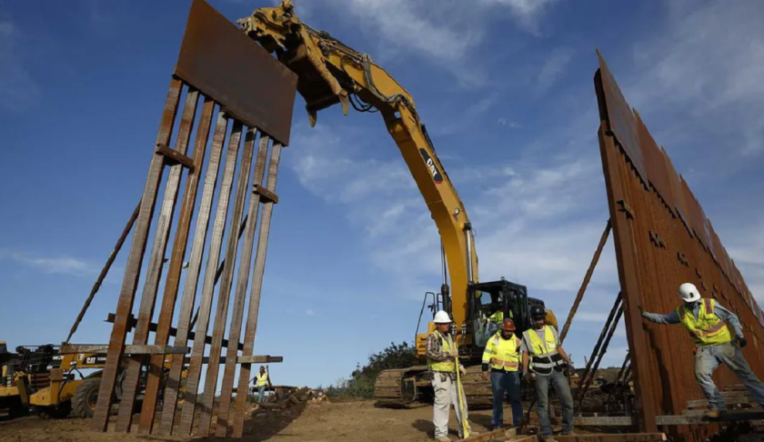 Border wall construction. (Credit: CBS News)