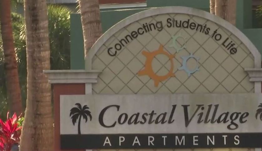 Sign welcoming residents and visitors to Coastal Village Apartments in Estero. (Credit: WINK News)