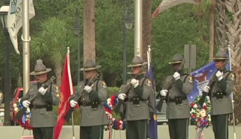 Bonita Springs Memorial Day Parade 21 gun salute. (Credit: WINK News)
