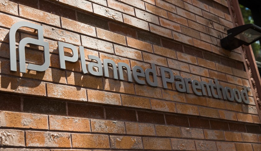 Outside a Planned Parenthood in Florida. (Credit: CBS News)