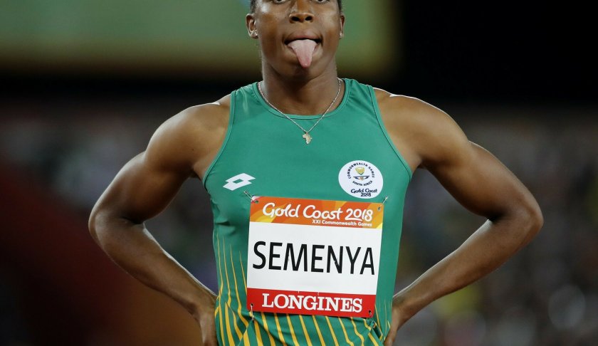 FILE - In this Friday, April 13, 2018 file photo South Africa's Caster Semenya waits to compete in the woman's 800m final at Carrara Stadium during the 2018 Commonwealth Games on the Gold Coast, Australia. Caster Semenya lost her appeal Wednesday May 1, 2019 against rules designed to decrease naturally high testosterone levels in some female runners. (AP Photo/Mark Schiefelbein, File)
