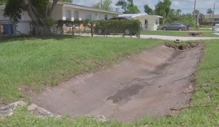 Swale in Lee County. (Credit: WINK News)