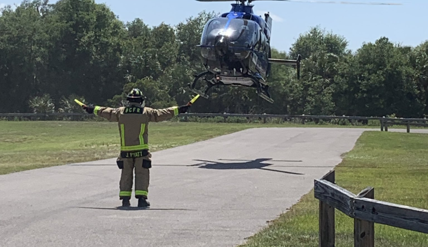 Woman airlifted to hospital. (Credit: Brevard County Fire Rescue)