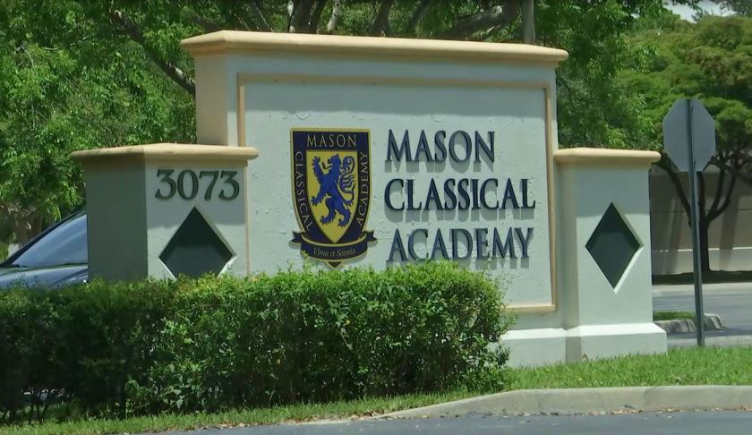 An entrance to Mason Classical Academy. (Credit: WINK News)