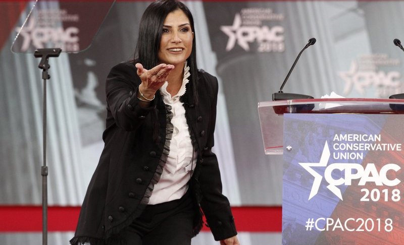 FILE - In a Feb. 22, 2018 file photo, Dana Loesch, spokesperson for the National Rifle Association, speaks at the Conservative Political Action Conference (CPAC), at National Harbor, Md. The NRA on Wednesday, June 26, 2019 severed ties with its longtime public relations firm, suspended operations of its fiery online TV station and lost its top lobbyist. (AP Photo/Jacquelyn Martin, File)