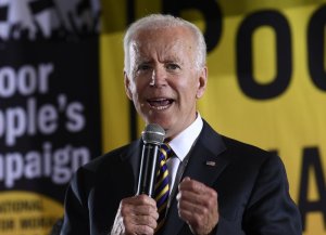 Democratic presidential candidate, former Vice President Joe Biden, speaks at the Poor People's Moral Action Congress presidential forum in Washington, Monday, June 17, 2019. (AP Photo/Susan Walsh)