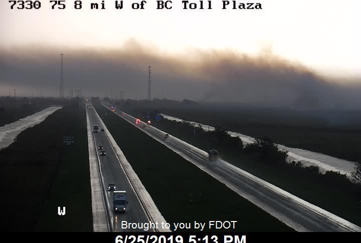 FDOT image from the eastern part of the Alligator Alley. It is 8 miles west of the Broward County toll booth. (Credit: FDOT)