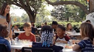 Kids having lunch. (Credit: USDA Summer Breakspot)