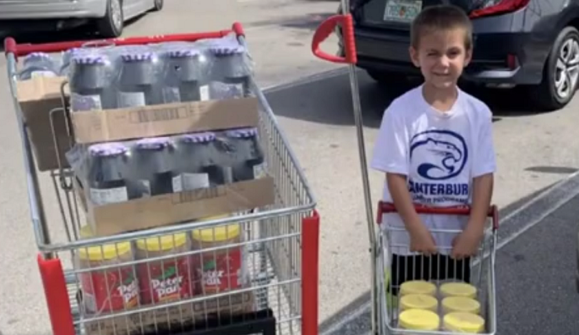6-year-old helps feed the community. (Credit: WINK News)