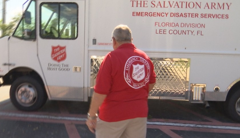 Gary Heath as he walks to the Salvation Army Canteen. (Credit: WINK News)