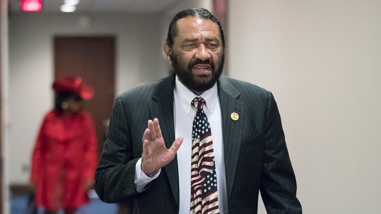 In this photo from Wednesday, Nov. 29, 2017, Rep. Al Green, D-Texas, arrives for a Democratic Caucus meeting on Capitol Hill in Washington. (AP Photo/J. Scott Applewhite)