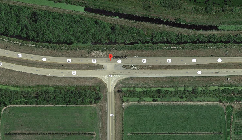 Site of the crash with three fatalities on Sunday. (Credit: Google Maps)
