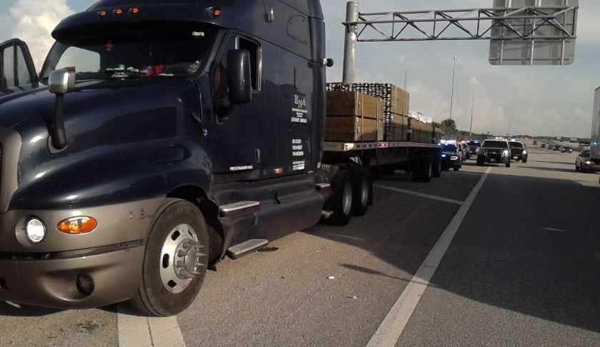 Troopers initiated a traffic stop on a 2009 Kenworth Commercial Motor Vehicle on southbound I-75 at mile marker 143, in Lee County. (Credit: FHP)
