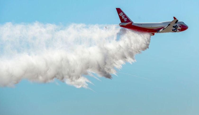 A firefighting Supertanker plane from the US is helping in the Amazon rainforest. (Credit: CNN)