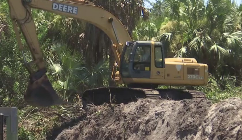 FILE: Construction along the Four Mile Cove Ecological Preserve. (Credit: WINK News/FILE)