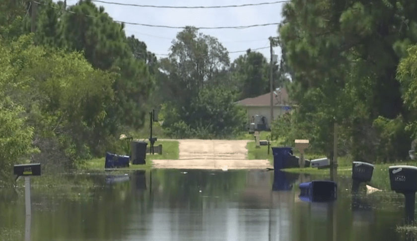 Flooding in Lehigh Acres. (Credit: WINK News)