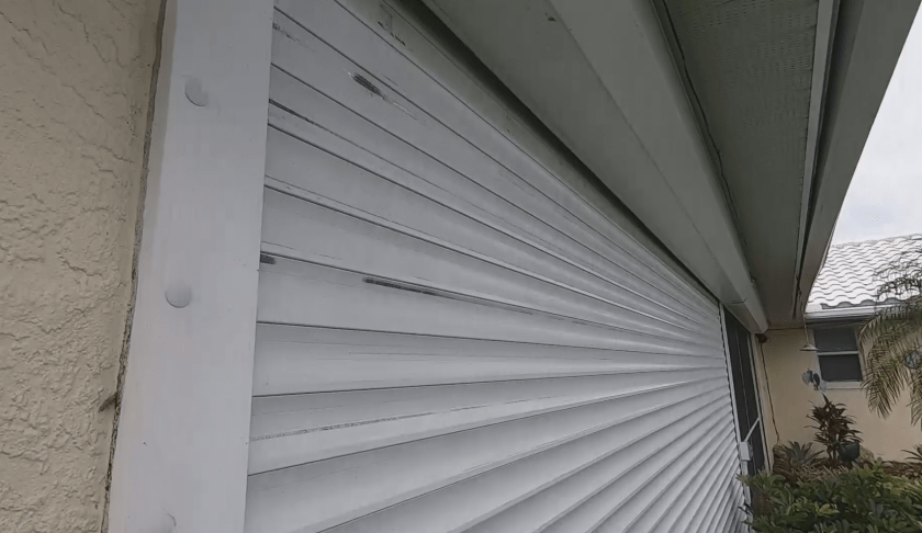 House with hurricane protection on the garage. (Credit: WINK News)