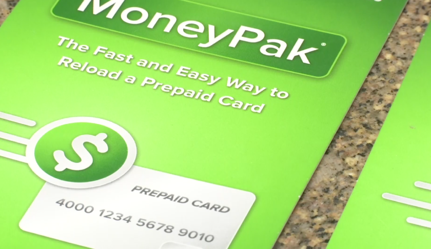 Money Pak card that scammers may use to as a form of payment when swindling someone of their money. (Credit: WINK News)