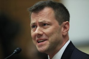 FILE - In this July 12, 2018, file photo, then-FBI Deputy Assistant Director Peter Strzok, testifies before a House Judiciary Committee joint hearing on "oversight of FBI and Department of Justice actions surrounding the 2016 election" on Capitol Hill in Washington. Strzok, who wrote derogatory text messages about Donald Trump, filed a lawsuit Tuesday charging that the bureau caved to “unrelenting pressure” from the president when it fired him. (AP Photo/Manuel Balce Ceneta)