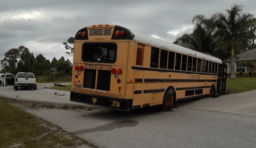 School bus crash. (Credit: FHP)